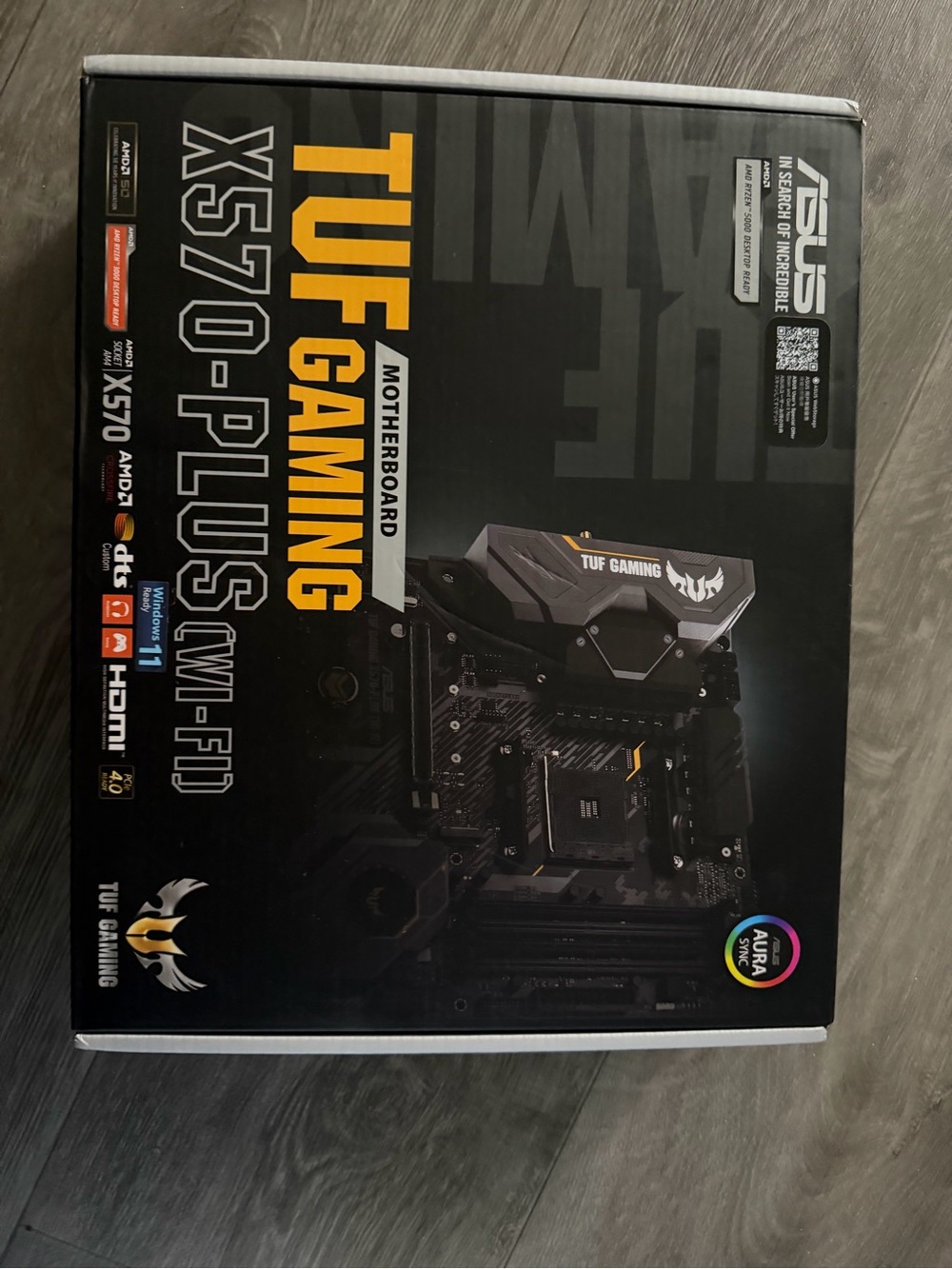 ASUS TUF Gaming X570-Plus (Wi‑Fi) Motherboard - Black with Yellow Accents